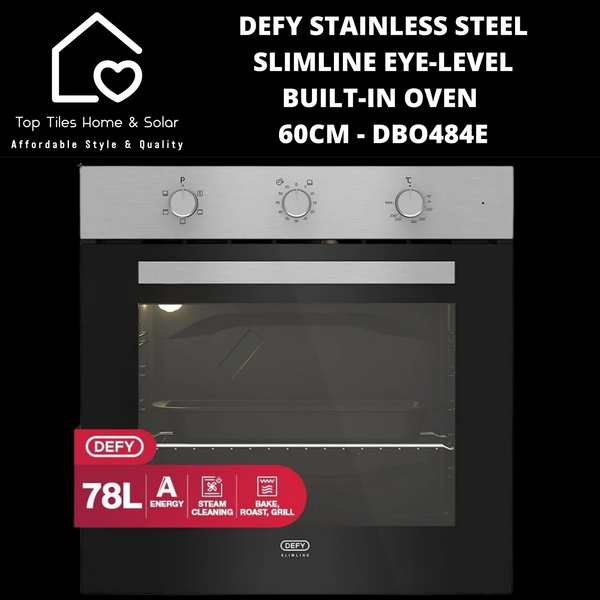 Defy Stainless Steel Inox Slimline Eye-level Oven - 60cm DBO484E