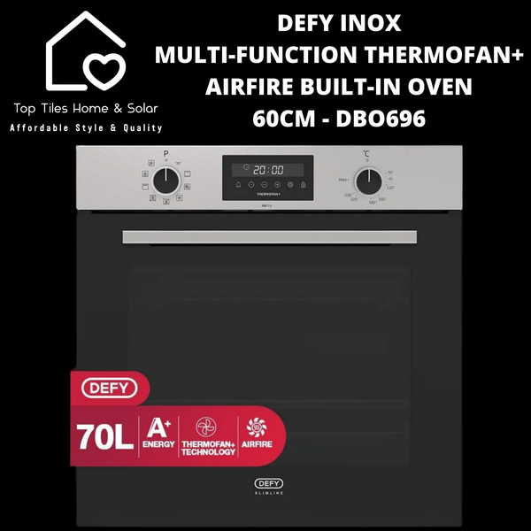 Defy Inox Multi-Function Thermofan+ AirFire Built-in Oven - 60cm DBO696