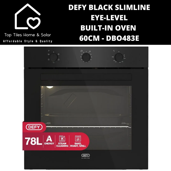 Defy Black Slimline Eye-level Built-in oven - 60cm DBO483E