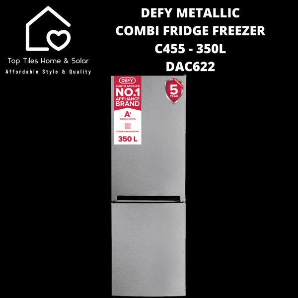 Defy Metallic Combi Fridge Freezer C455 - 350L DAC622