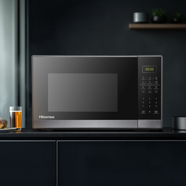 Hisense Black Steel Touch Control Microwave Oven - 37L