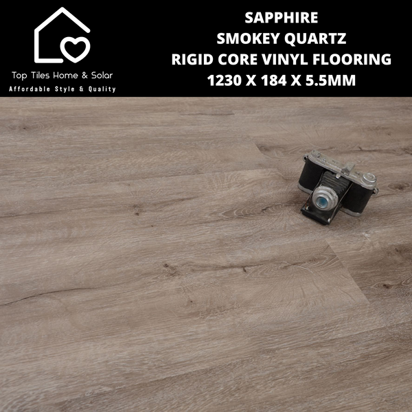 Sapphire Smokey Quartz Rigid Core Vinyl Flooring - 1230 x 184 x 5.5mm