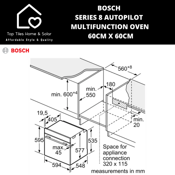 Bosch Series 8 - Autopilot Multifunction Oven 71L - 60cm