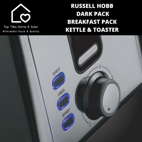 Russell Hobbs Dark Pack Breakfast Pack - Kettle & Toaster