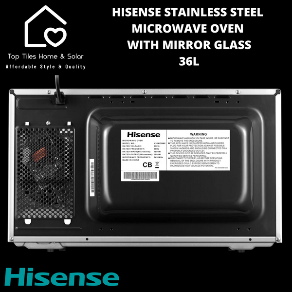 Hisense Stainless Steel Microwave Oven With Mirror Glass - 36L
