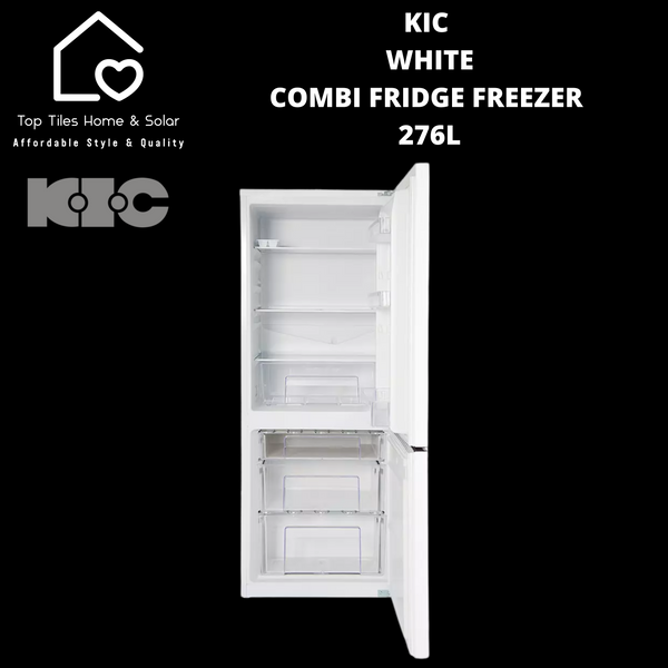 KIC White Combi Fridge Bottom Freezer - 276L