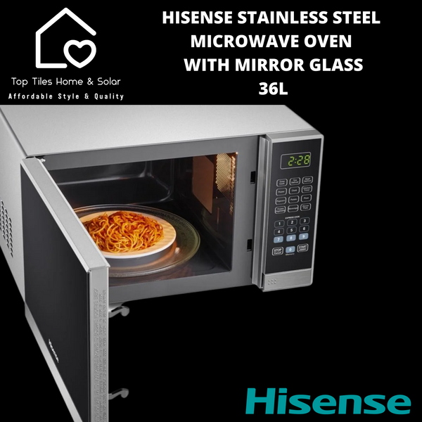 Hisense Stainless Steel Microwave Oven With Mirror Glass - 36L