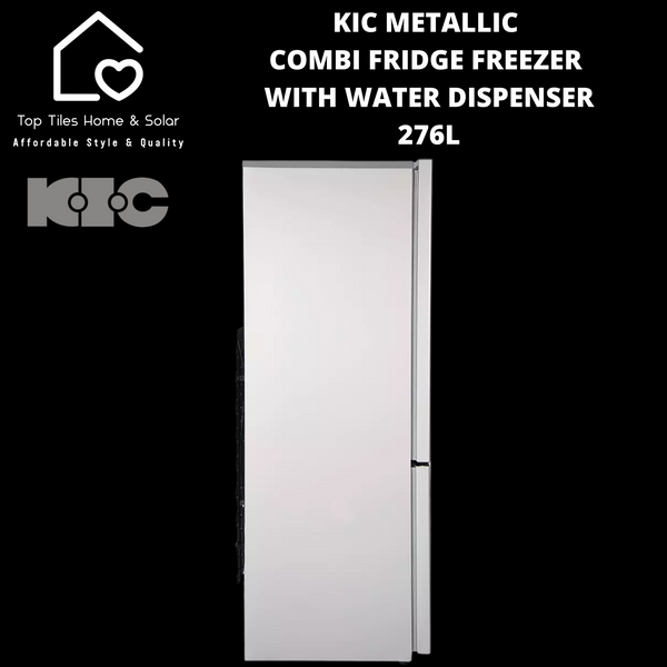 KIC Metallic Combi Fridge Freezer With Water Dispenser- 276L