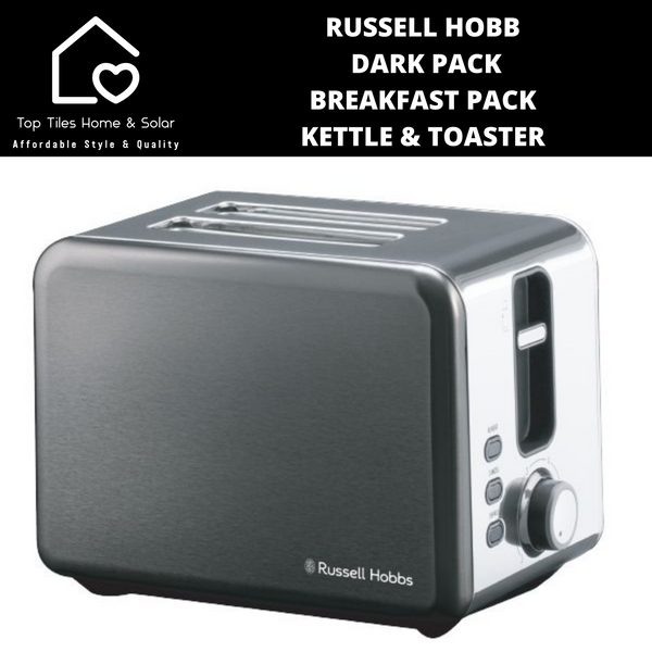 Russell Hobbs Dark Pack Breakfast Pack - Kettle & Toaster