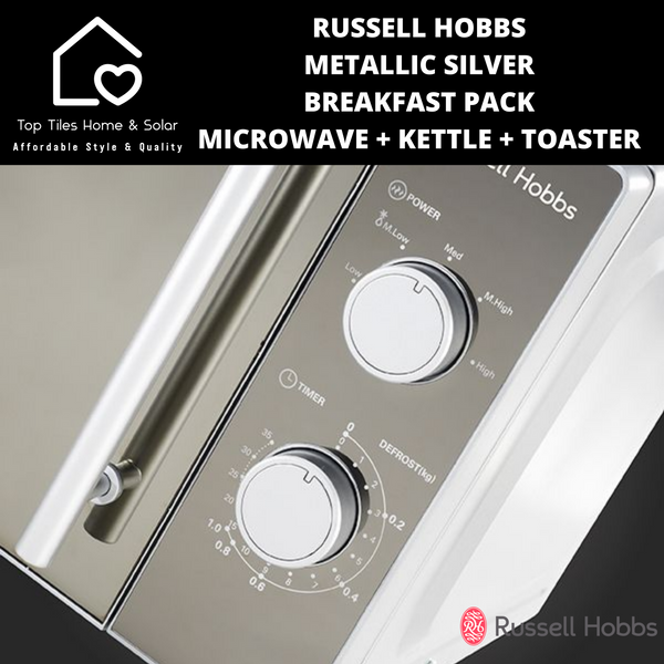 Russell Hobbs Metallic Silver Breakfast Pack