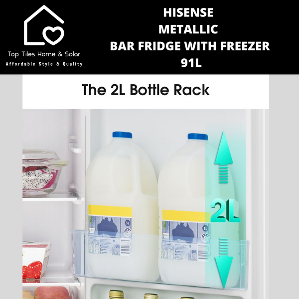 Hisense MORA Metallic Bar Fridge with Freezer - 91L