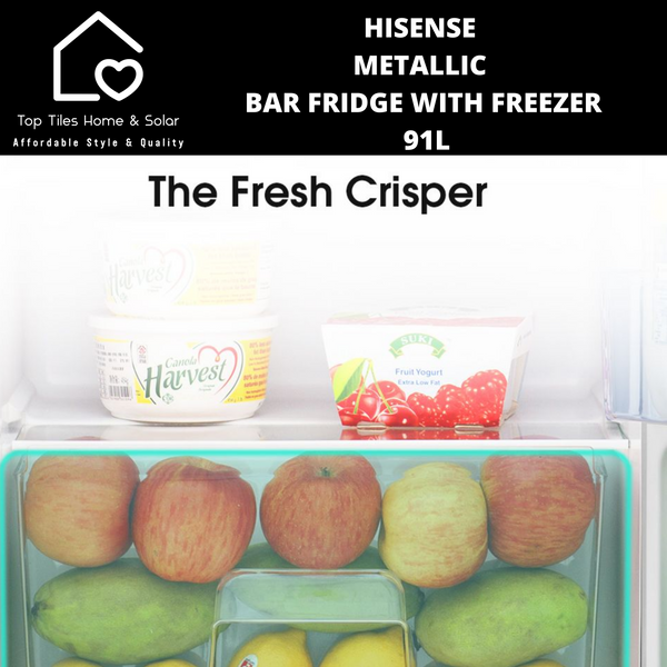 Hisense MORA Metallic Bar Fridge with Freezer - 91L