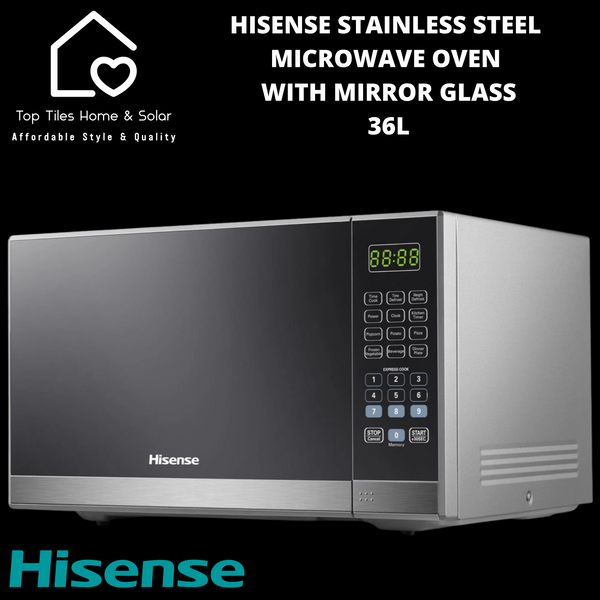 Hisense Stainless Steel Microwave Oven With Mirror Glass - 36L