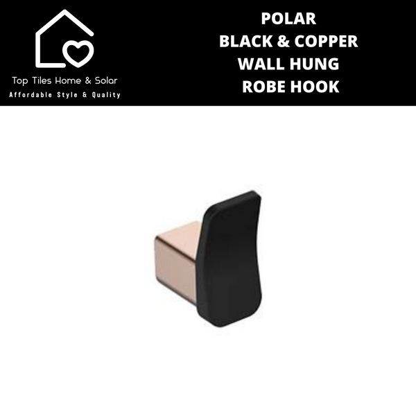 Polar Black & Copper Wall Hung Robe Hook
