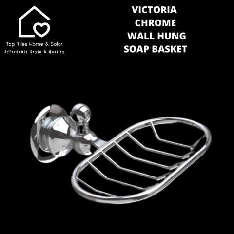 Victoria Chrome Wall Hung Soap Basket