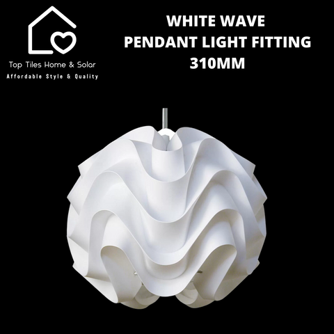 White Wave Pendant Light Fitting - 310mm