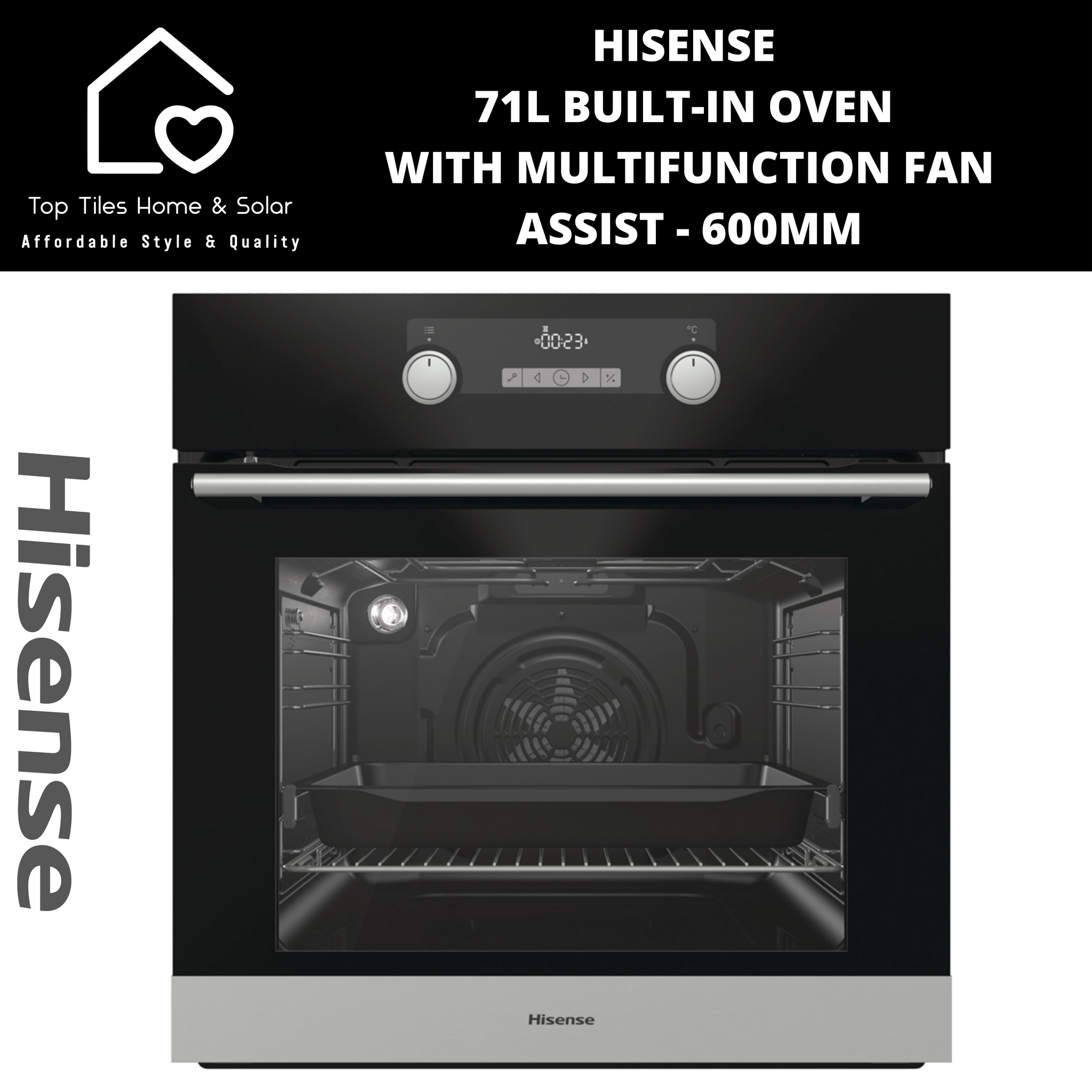 Hisense 71L Built-in Oven with Multifunction Fan Assist - 60cm