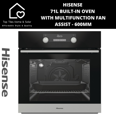 Hisense 71L Built-in Oven with Multifunction Fan Assist - 60cm