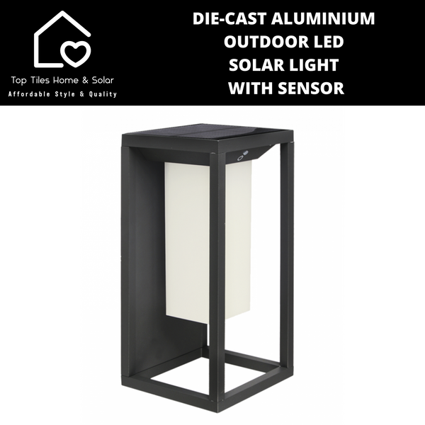 Die-Cast Aluminium Outdoor LED Solar Light with Sensor