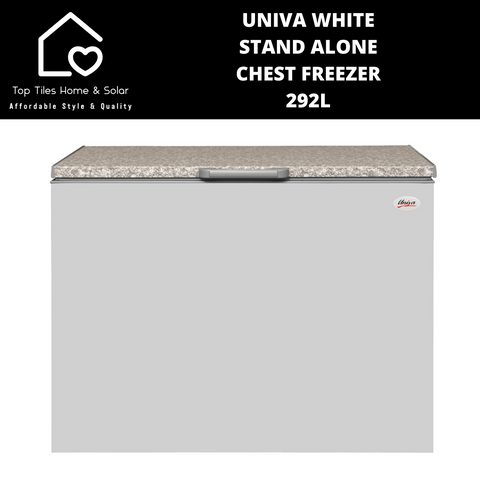 Univa White Stand Alone Chest Freezer - 292L