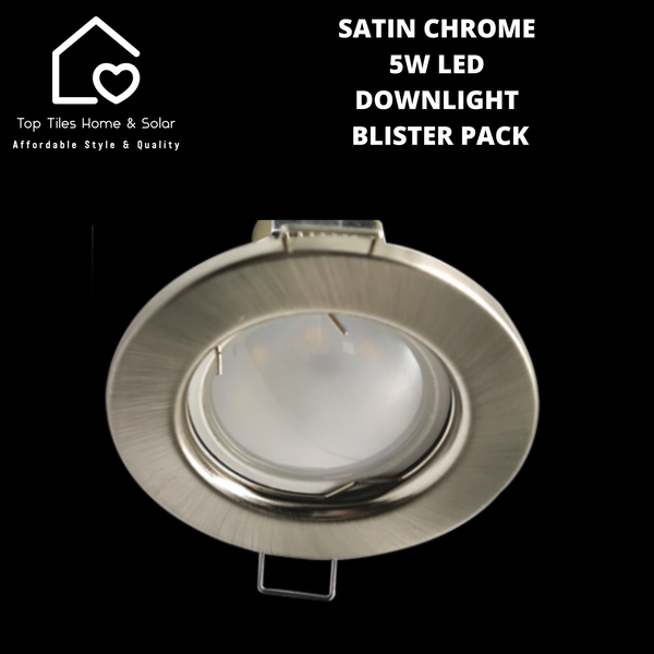 Satin Chrome Cool White Downlight - 5W LED