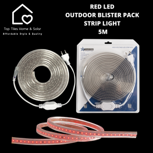 Red LED Outdoor Blister Pack Strip Light - 5m