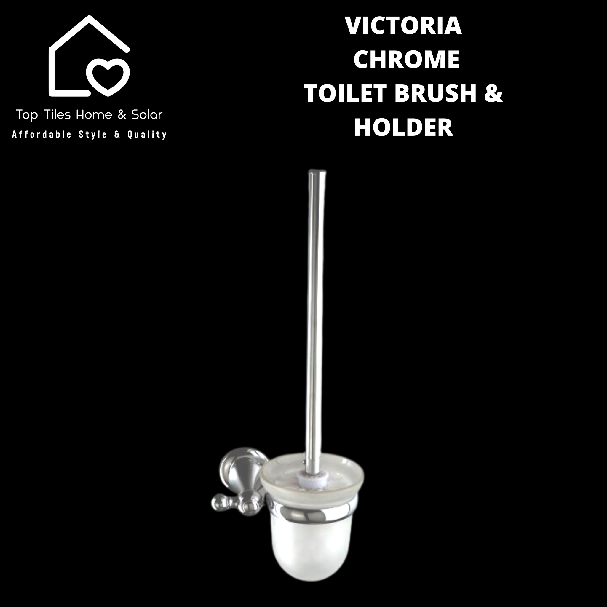 Victoria Chrome Toilet Brush & Holder