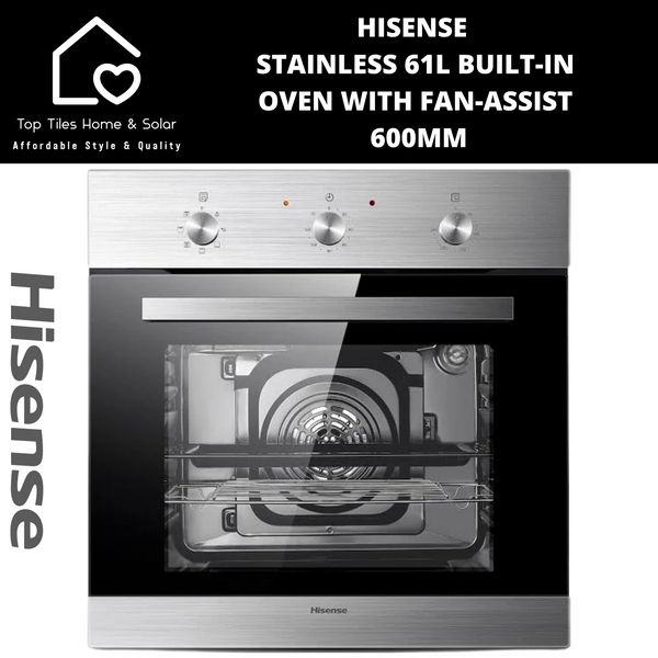 Hisense Stainless 61L Built-in Oven With Fan-Assist - 60cm