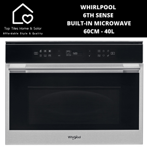 Whirlpool 6th Sense Built in Microwave 60cm 40L Top Tiles Home Solar