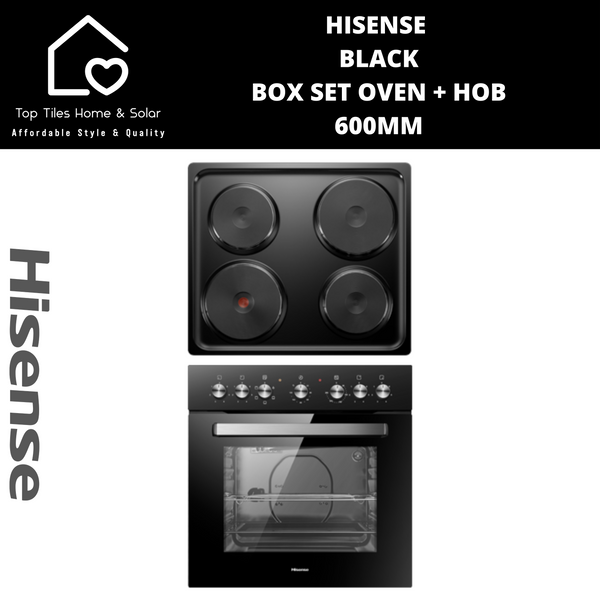 Hisense Black Undercounter Box Set Oven + Hob - 600mm