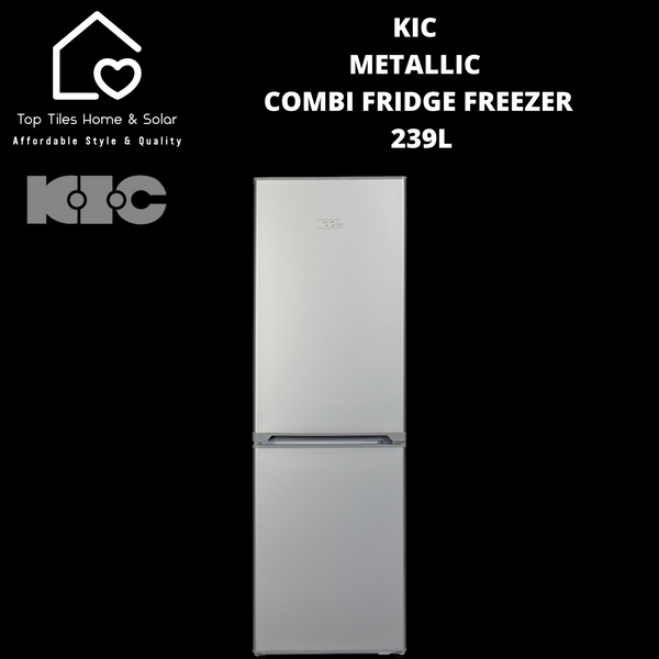 KIC Metallic Combi Fridge Freezer - 239L