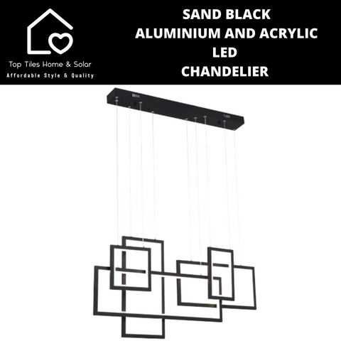 Sand Black Aluminium and Acrylic LED Chandelier