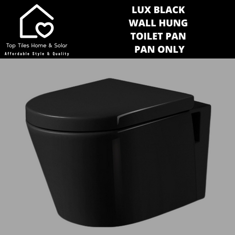Lux Black Wall Hung Toilet Pan - Pan Only
