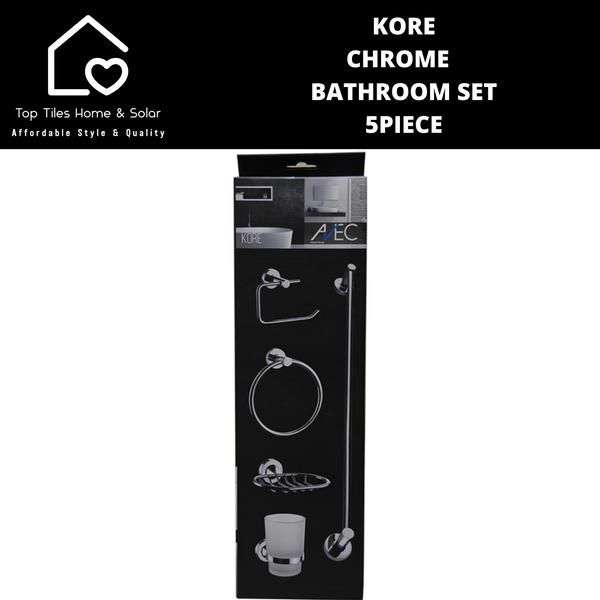 Kore Chrome Bathroom Set - 5 Piece