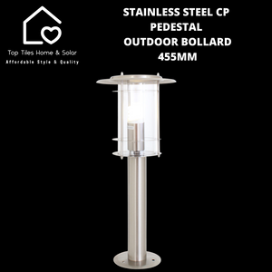 Stainless Steel CP Pedestal Outdoor Bollard - 455mm