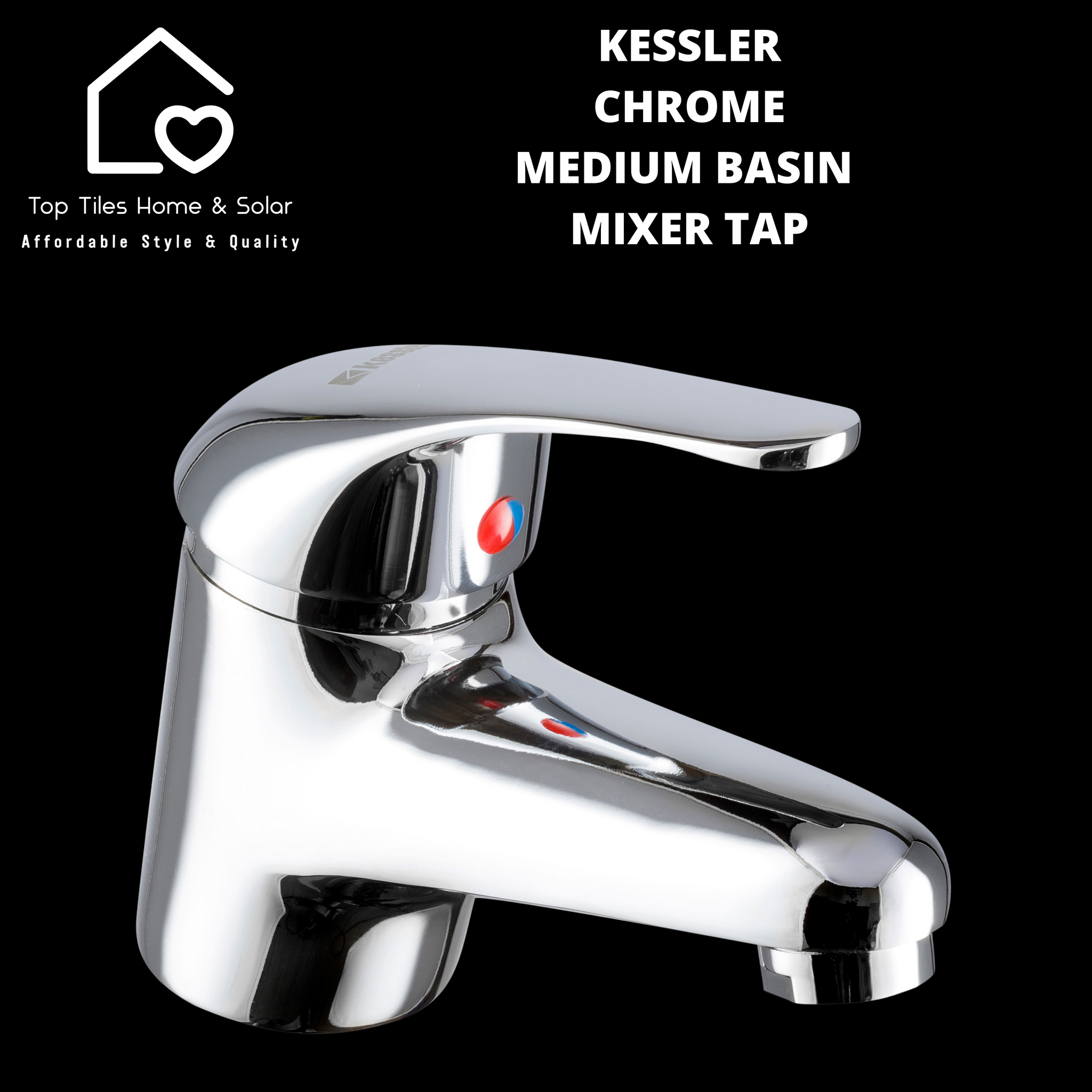 Kessler Chrome Medium Basin Mixer Tap – Top Tiles Home & Solar