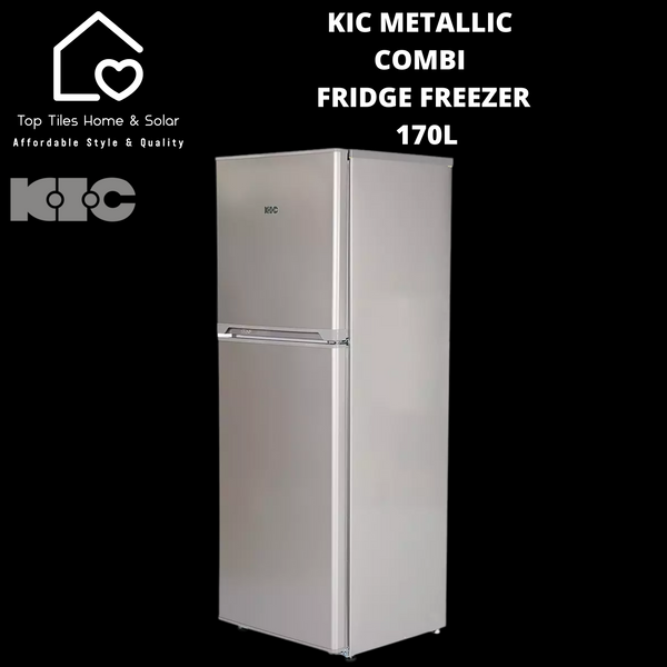 KIC Metallic Combi Fridge Freezer - 170L