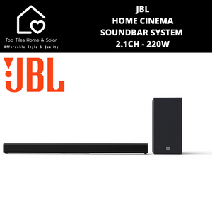 JBL Home Cinema Soundbar System 2.1CH - 220W – Top Tiles Home & Solar