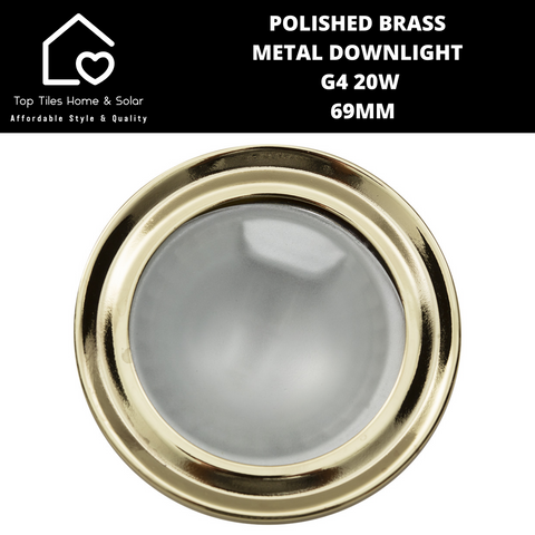 Polished Brass Metal Downlight G4 20W - 69mm