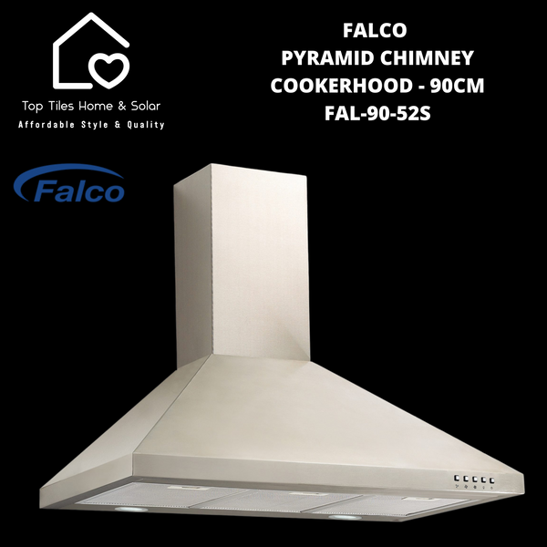Falco Pyramid Chimney Cookerhood - 90cm FAL-90-52S