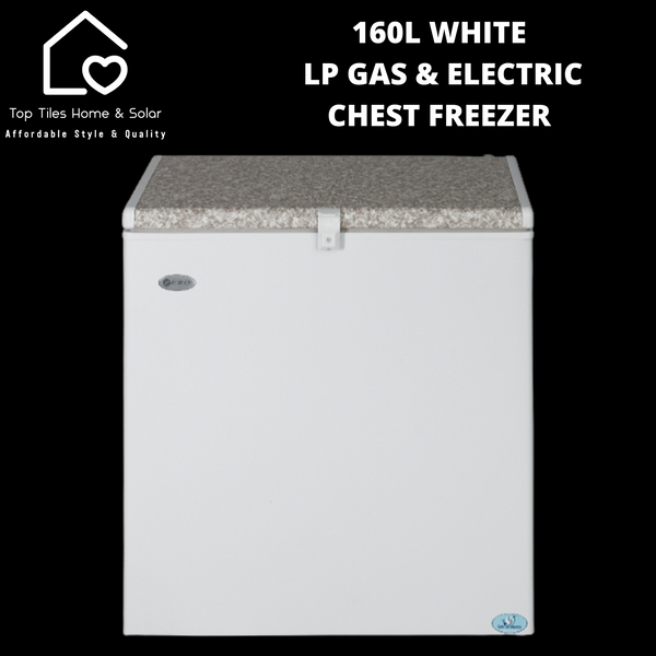 Zero White LP Gas & Electric Chest Freezer - 160L
