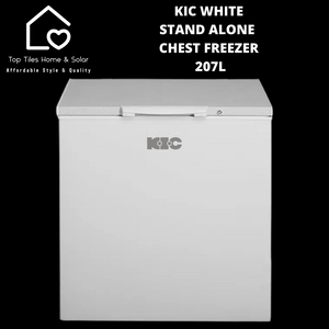 KIC White Stand Alone Chest Freezer - 207L