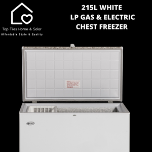 White LP Gas & Electric Chest Freezer - 215L