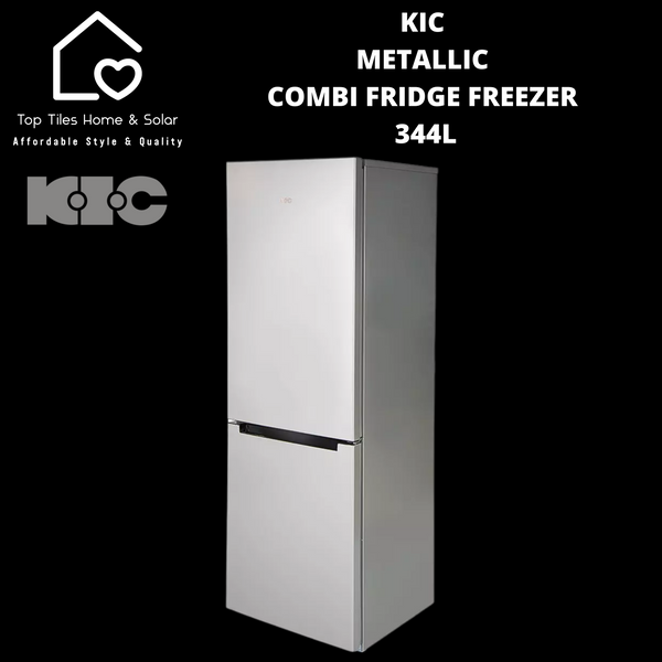 KIC Metallic Combi Fridge Freezer - 344L