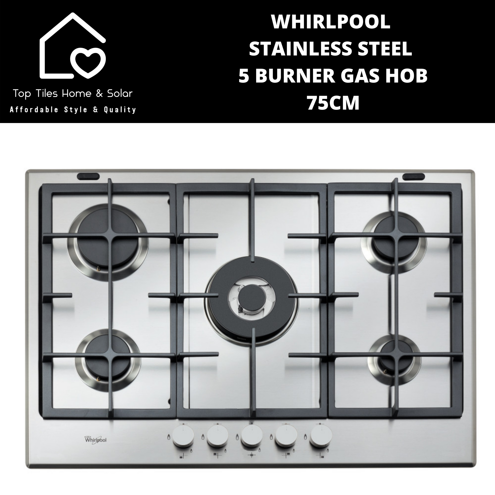 Whirlpool stainless shop steel hob