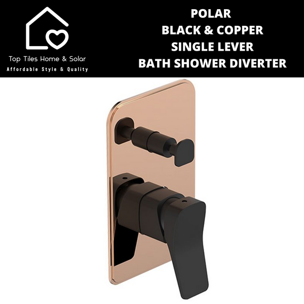 Polar Black & Copper Single Lever Bath Shower Diverter