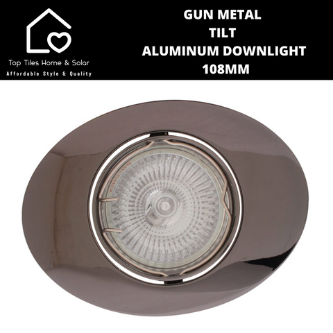 Gun Metal Tilt Aluminum Downlight - 108mm