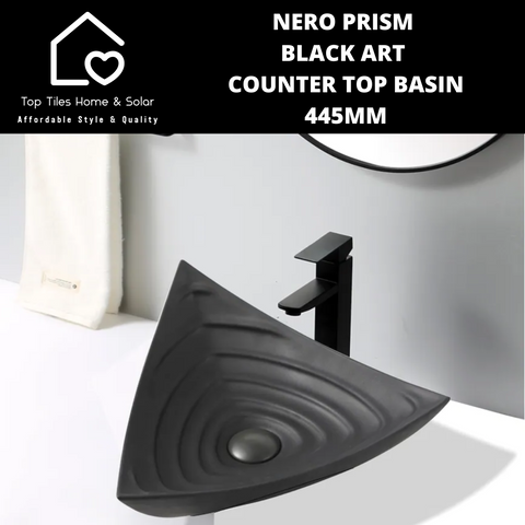 Nero Prism Black Art Counter Top Basin - 445mm