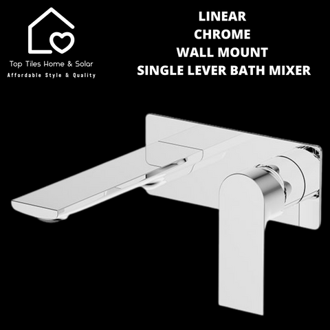 Linear Chrome Wall Mount Single Lever Basin/Bath Mixer