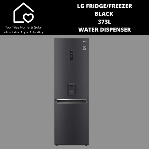 LG Black Combi Fridge/Freezer - 373L Water Dispenser